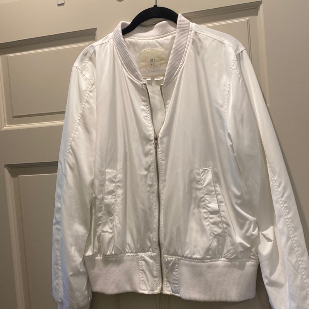 White Bomber Jacket
